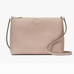 Kate Spade, Harlow Crossbody Purse, Taupe, Very Good